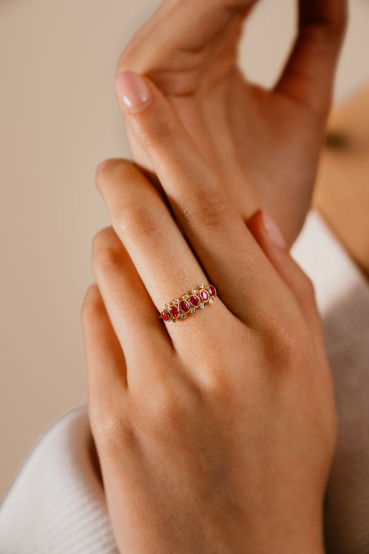 MALIKA Ruby and Diamond Ring image 1