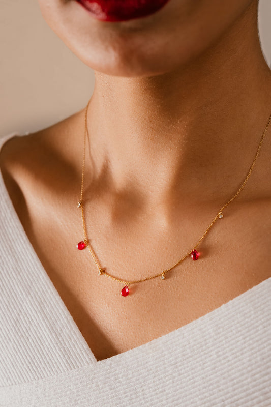 ANAAR Ruby and Diamond Necklace image 1