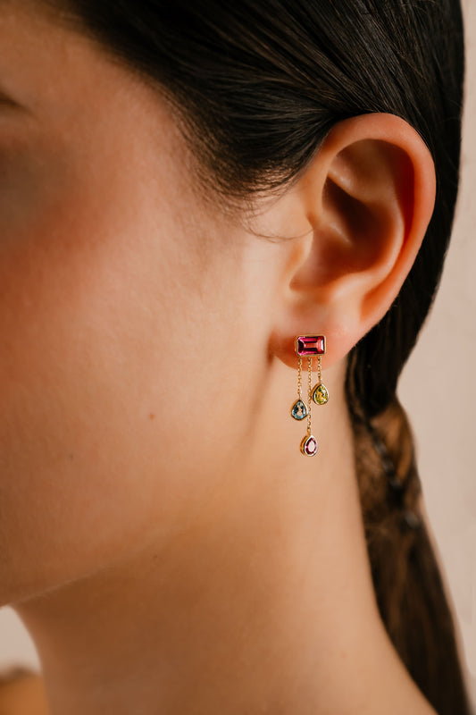 BUTA Topaz and Peridot Earrings image 1