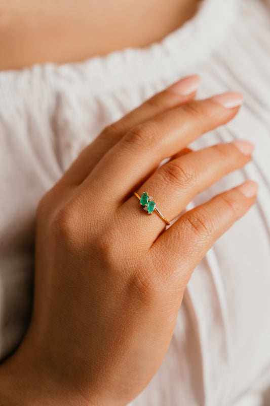 BATALA Emerald and Diamond Ring image 1