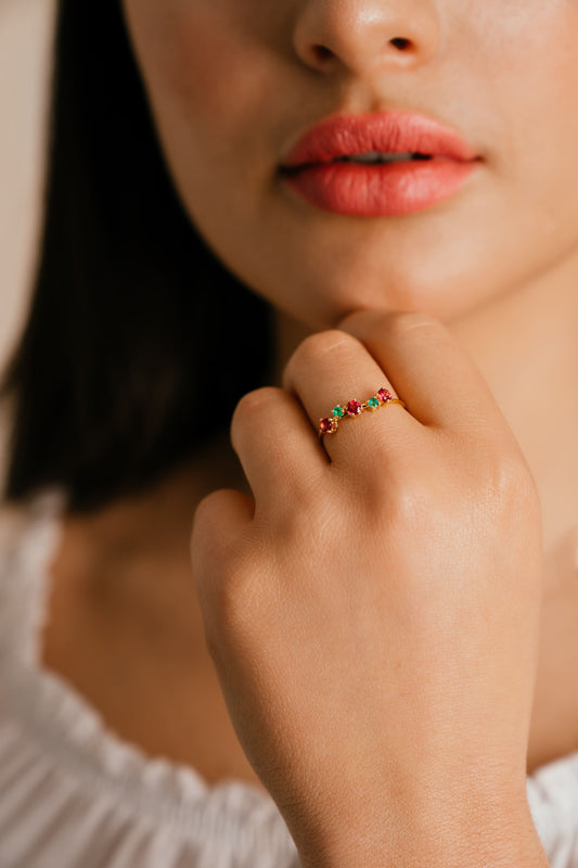 WARDA Topaz and Emerald Ring image 1