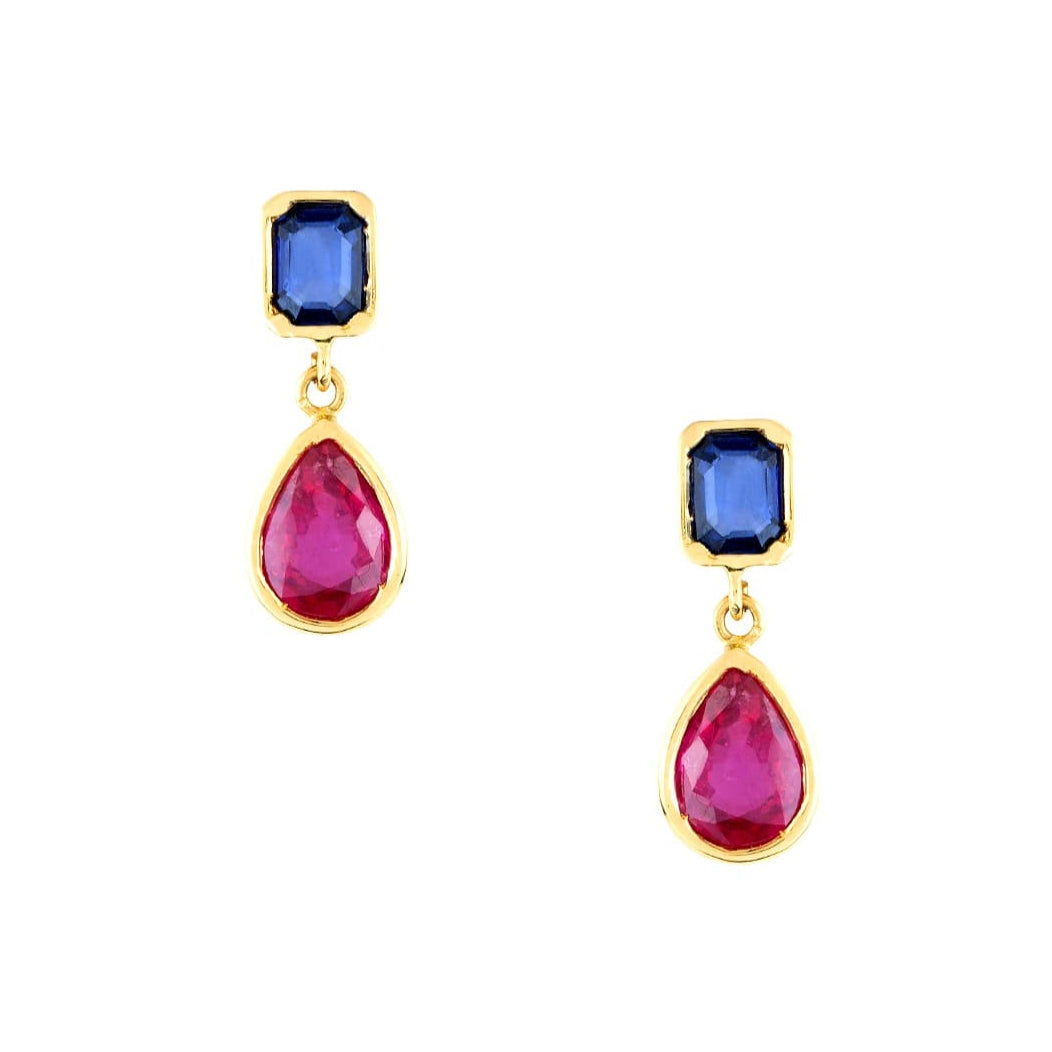 ZELLIGE Sapphire and Ruby Earrings image 0