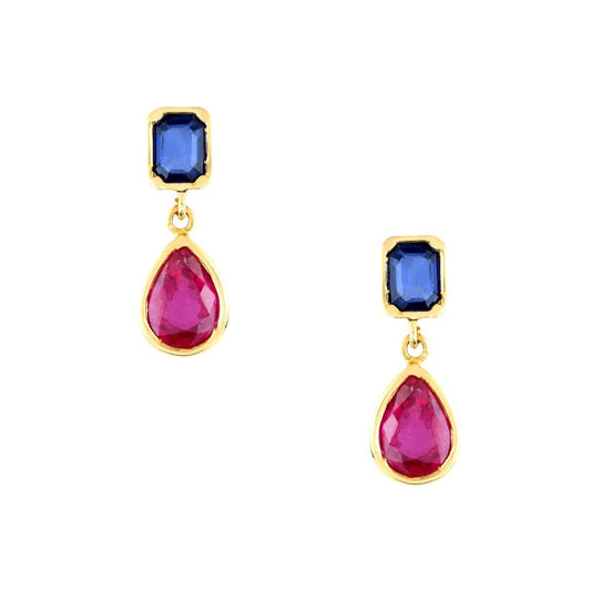 ZELLIGE Sapphire and Ruby Earrings image 0