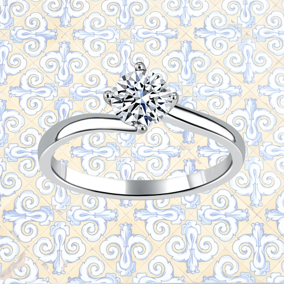 TULIP Solitaire Engagement Ring - Round image 4