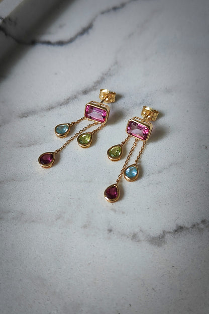 BUTA Topaz and Peridot Earrings image 2