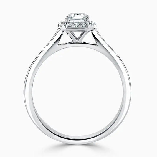 SANDALWOOD Halo Engagement Ring - Emerald image 1
