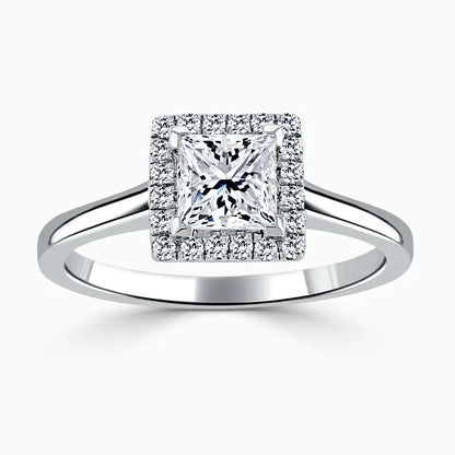 SANDALWOOD Halo Engagement Ring - Princess image 0
