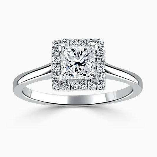 SANDALWOOD Halo Engagement Ring - Princess image 0