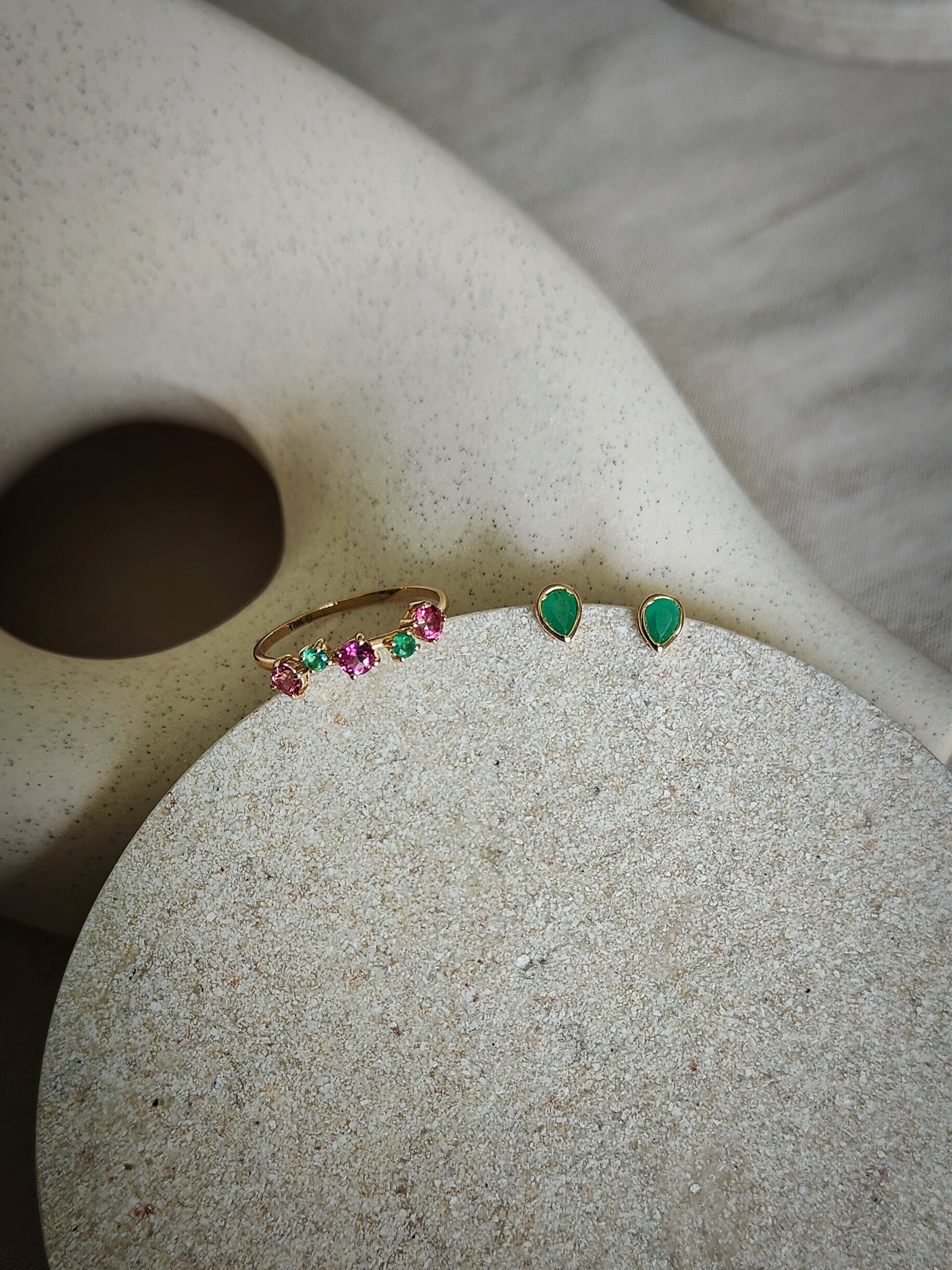 BATALA Emerald Earrings image 2