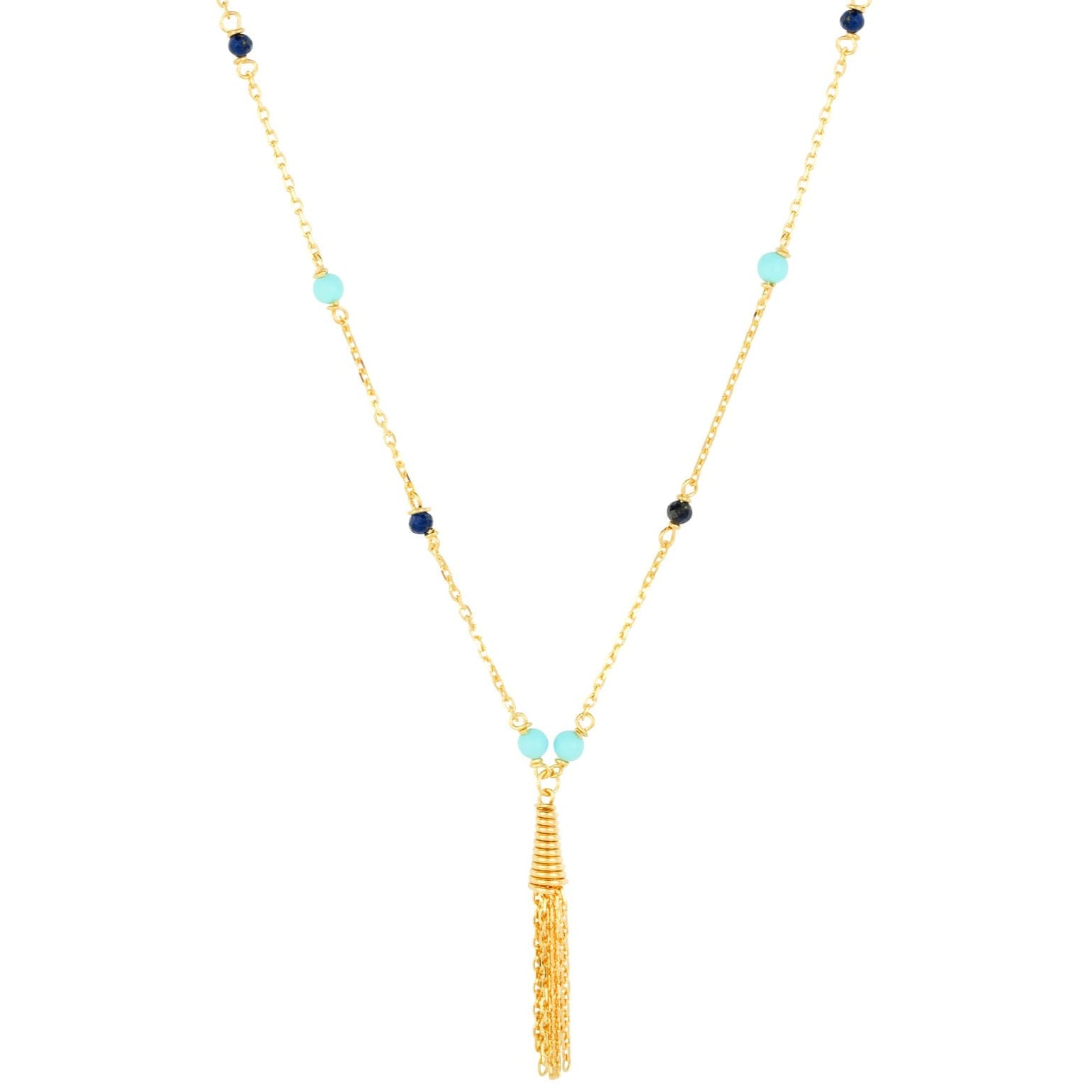 FARIS Turquoise and Lapis Lazuli Necklace image 0