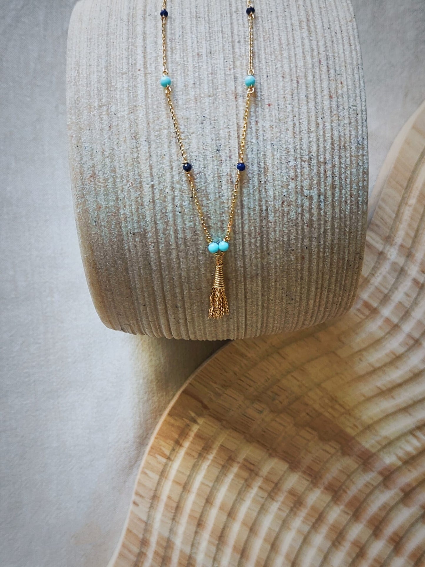 FARIS Turquoise and Lapis Lazuli Necklace image 2