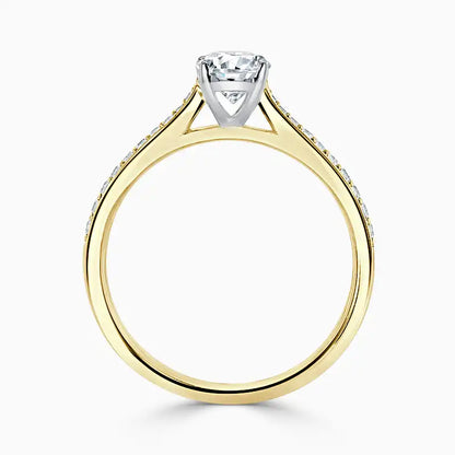 SAFFRON Side Stone Pavé Engagement Ring - Oval image 2