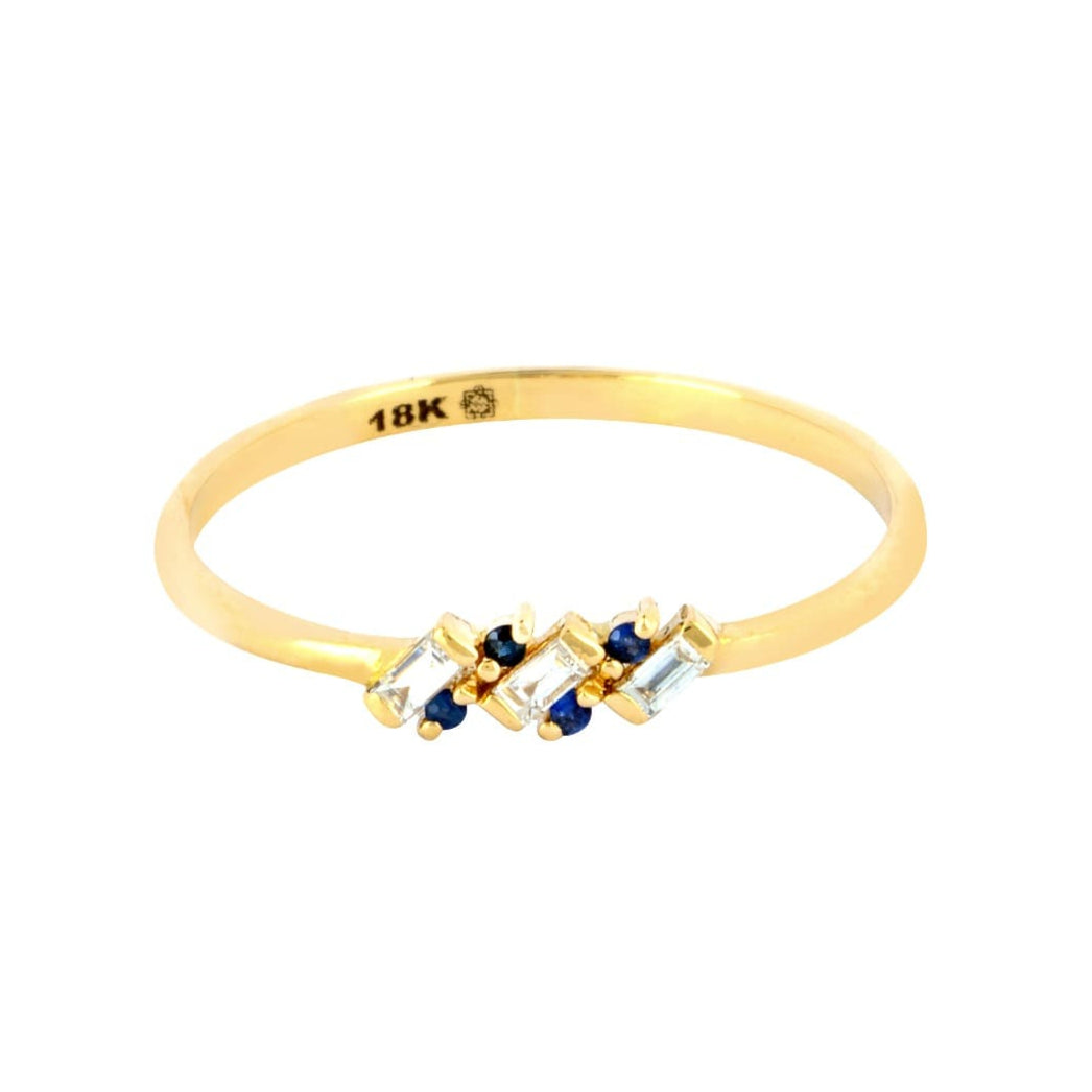 FUSAYFSA Sapphire and Diamond Ring image 0