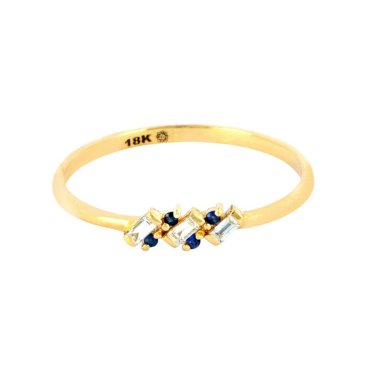 FUSAYFSA Sapphire and Diamond Ring image 0
