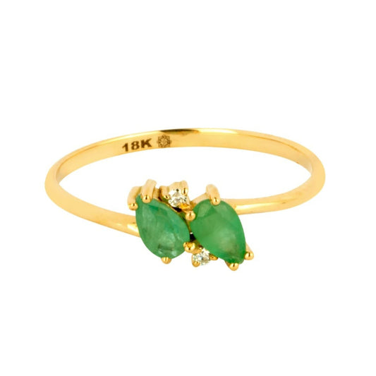 BATALA Emerald and Diamond Ring image 0