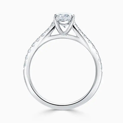 AMBER Side Stone Engagement Ring - Oval image 4