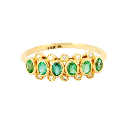 MALIKA Emerald and Diamond Ring image 0