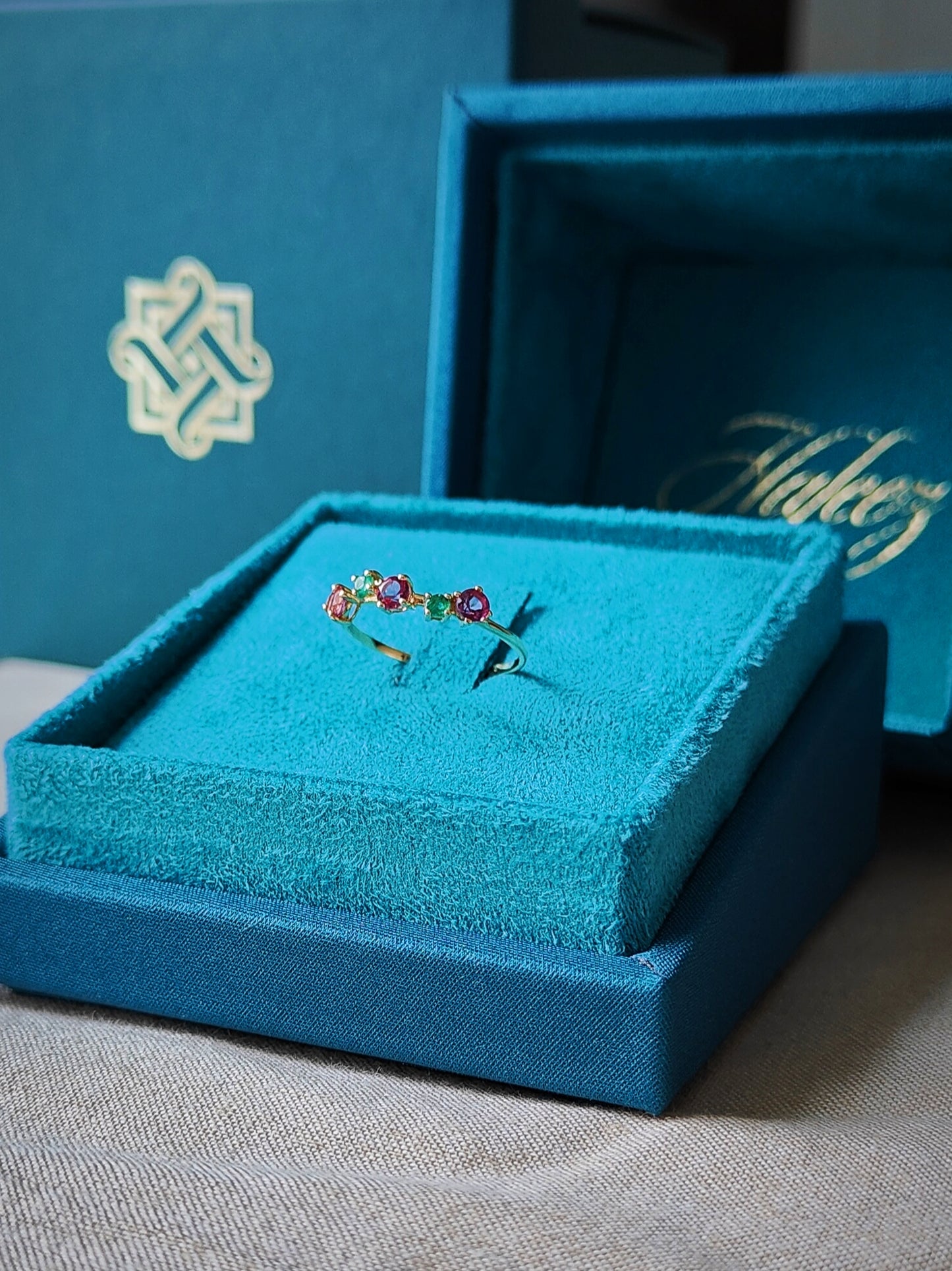 WARDA Topaz and Emerald Ring image 2