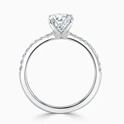 AMBER Side Stone Engagement Ring - Round image 5
