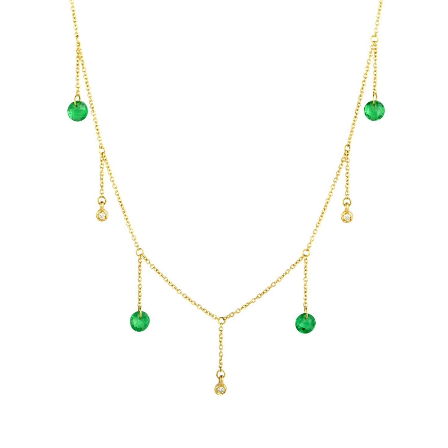 TABIA Emerald and Diamond Necklace image 0