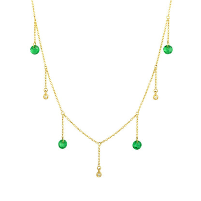 TABIA Emerald and Diamond Necklace image 0