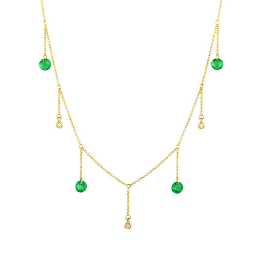 TABIA Emerald and Diamond Necklace image 0
