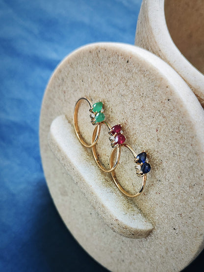 BATALA Emerald and Diamond Ring image 2