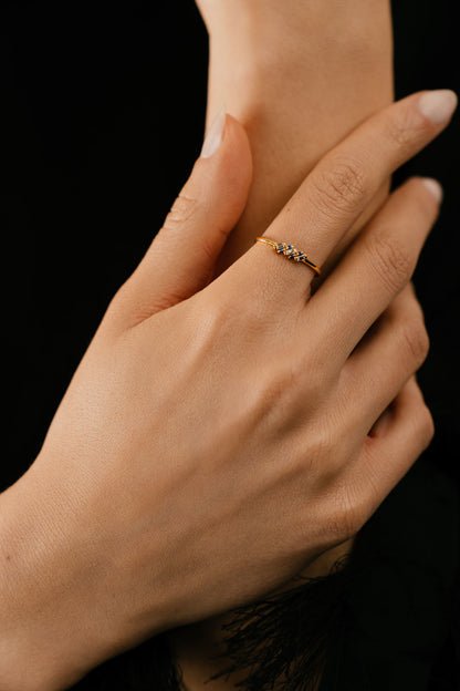 FUSAYFSA Sapphire and Diamond Ring image 1