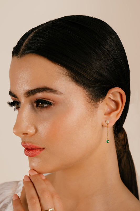 TABIA Emerald Earrings image 1