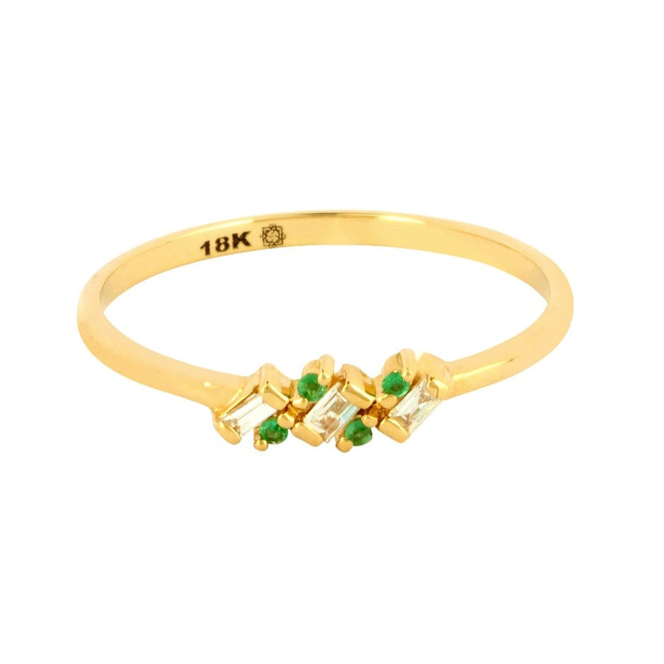 FUSAYFSA Emerald and Diamond Ring image 0