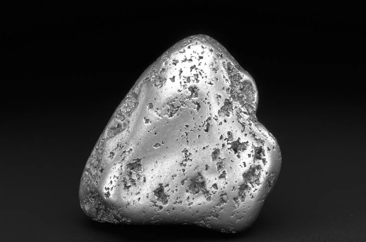 Platinum on a black background